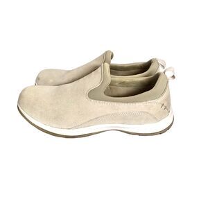 Lands End Suede Slip-on Shoes Women’s Size 8 1/2 D Tan